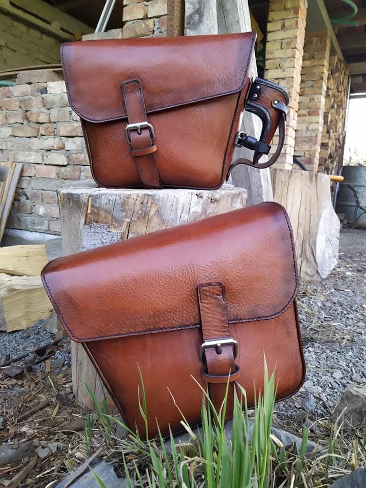 Detail ruční práce s kůží